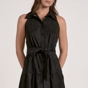 Black Halter Mini Dress